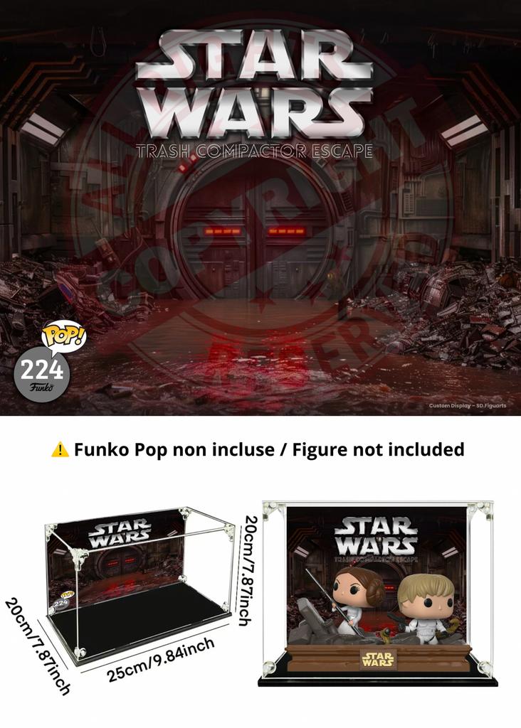 Vitrine pour Funko Pop Star Wars – Trash Compactor Escape, Enlèvement ou Envoi, Comme neuf