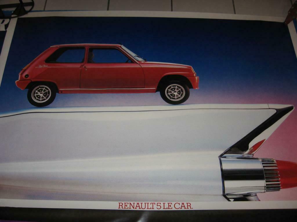 Renault 5 Le Car poster! Afmetingen: 90 cm bij 60 cm. Nieuw, Ophalen of Verzenden, Nieuw, Auto's