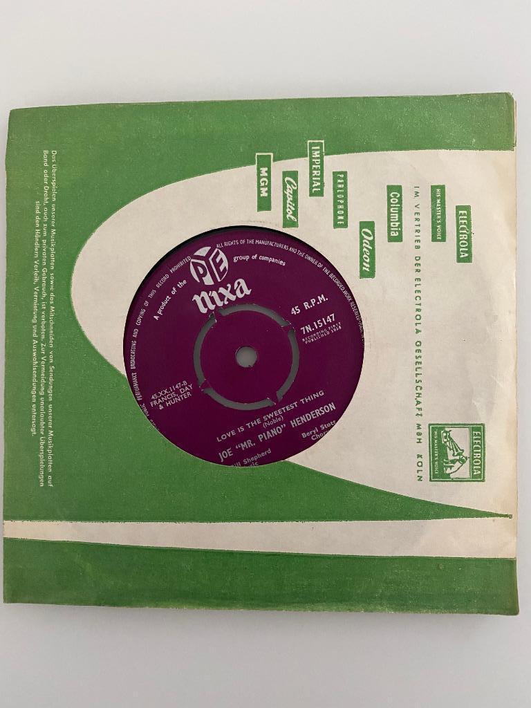 45 RPM Joe Mr. Piano Henderson Trudie Love Is The Sweet 1958, Ophalen of Verzenden, Gebruikt, Overige formaten, Jazz