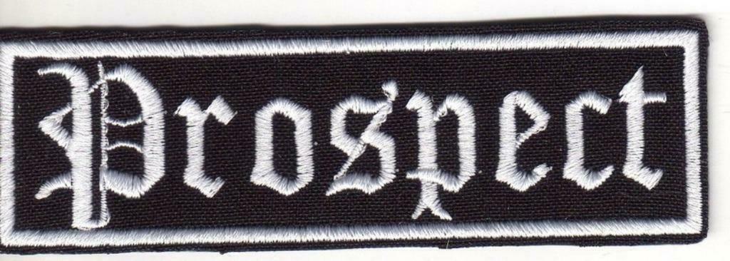 Patch Prospect rang motorclub - 100 x 30 mm, Ophalen of Verzenden, Nieuw zonder kaartje, Overige typen