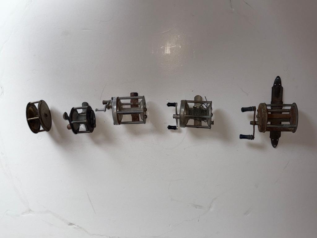 Lot de 5 moulinets de pêche vintage, Watersport en Boten, Hengelsport | Algemeen, Molen, Ophalen of Verzenden