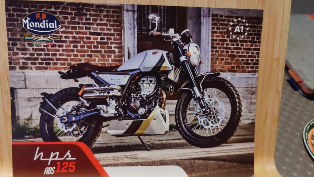 Fb mondial hps 125 abs kaart, Ophalen of Verzenden, Zo goed als nieuw