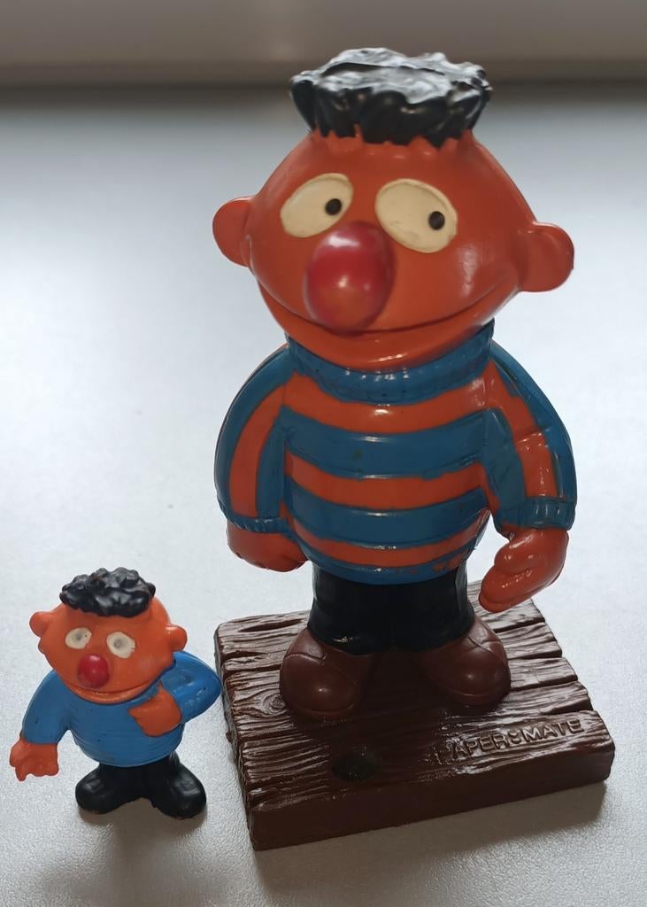 1981 Papermate Ernie Penhouder en Ernie poppetje, Verzamelen, Ophalen of Verzenden, Zo goed als nieuw