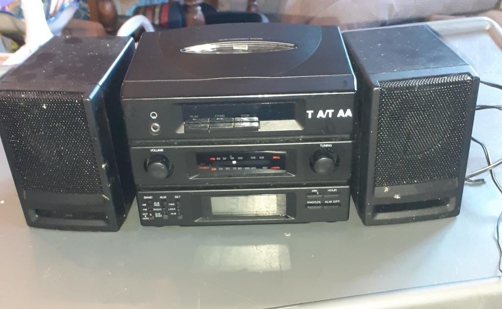 Mini radio cassette réveil vintage, Enlèvement ou Envoi, Comme neuf, Radio