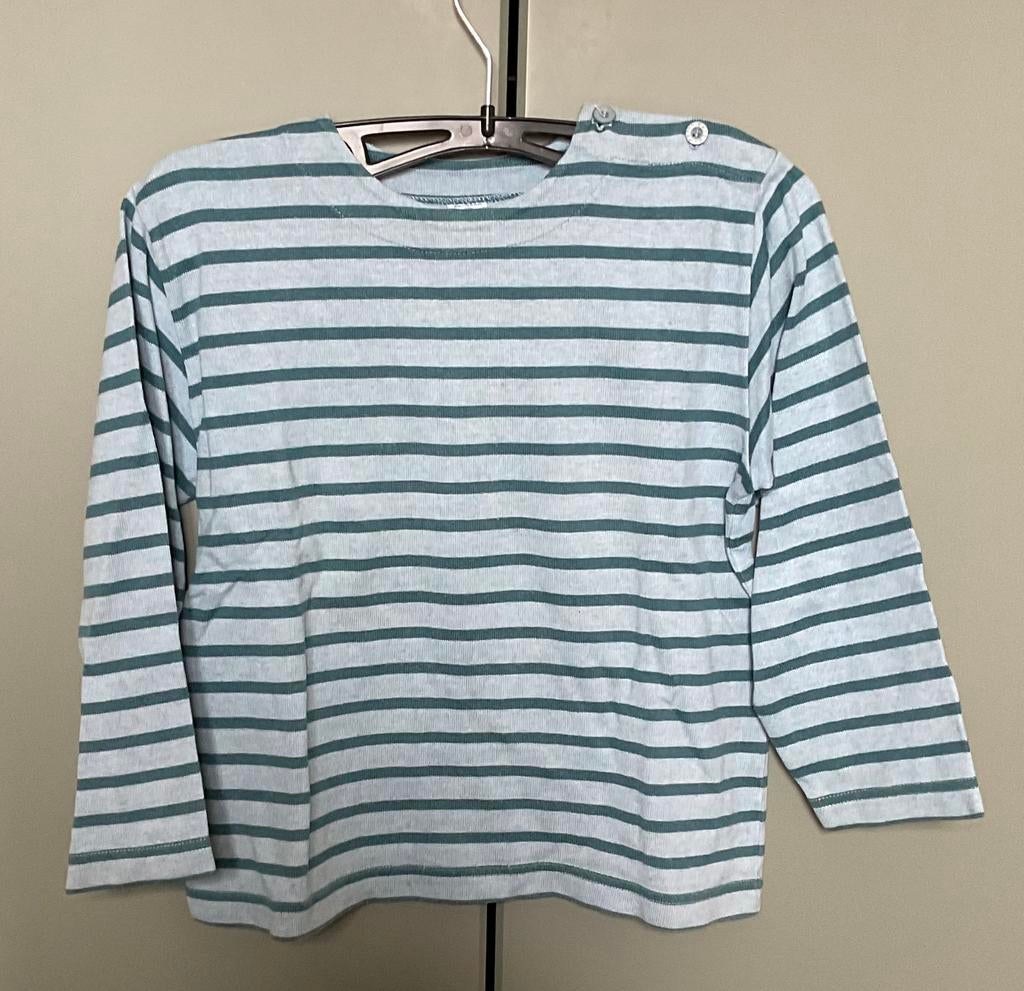 Petit Bateau, marinetrui gestreept, 6-8 jaar, Ophalen of Verzenden, Petit Bateau, Jongen of Meisje, Trui of Vest