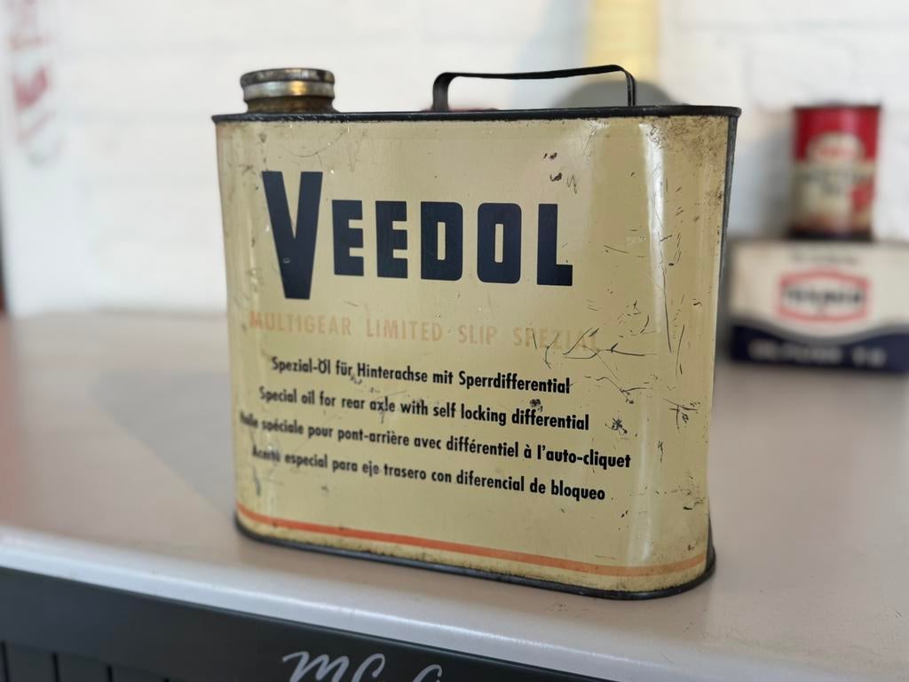 Ancien bidon d'huile de garage Veedol, Enlèvement ou Envoi, Utilisé, Autre, Autres marques