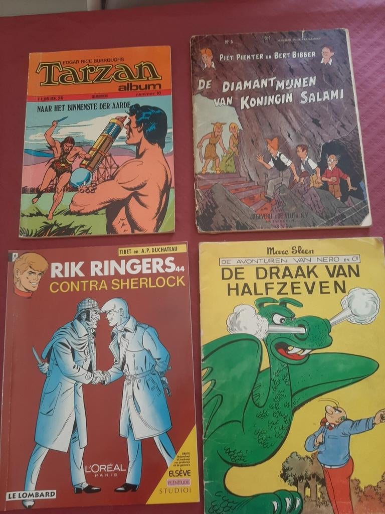 4 retro stripalbums–Tarzan, Nero, Piet Pienter & Rik Ringe, Boeken, Stripverhalen, Ophalen of Verzenden, Zo goed als nieuw
