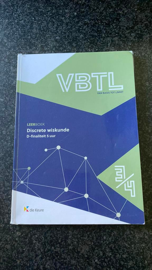 VBTL 3/4 - Leerboek discrete wiskunde (D-5 uur), Boeken, Ophalen of Verzenden, Zo goed als nieuw, Nederlands, Philip Bogaert; Roger Van Nieuwenhuyze; Erik Willockx; Marc M...