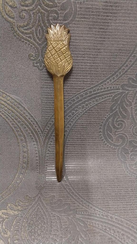 Koperen brievenopener ananas, Antiek en Kunst, Ophalen of Verzenden, Koper