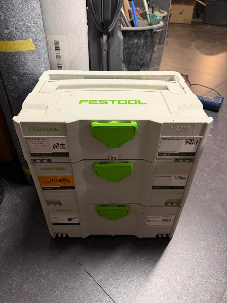Festool systainer leeg 3 stuks, Ophalen, Gebruikt