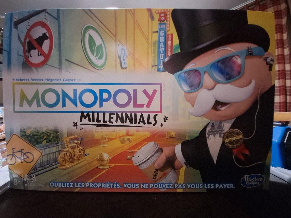 MONOPOLY MILLENNIALS, Cinq joueurs ou plus, Enlèvement ou Envoi, Comme neuf, Hasbro