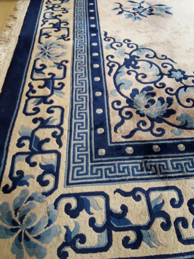 2000€ Tapis Chinois en laine fait main de Pekin 1950 - 1970, Antiquités & Art, Tapis & Textile, Enlèvement