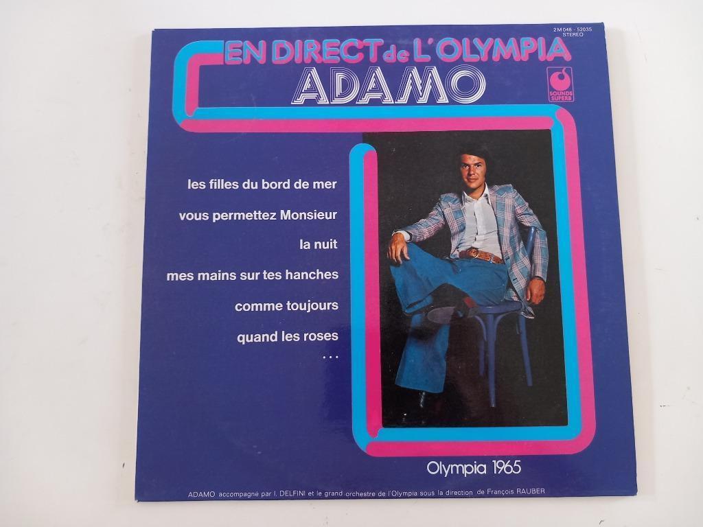 Vinyl LP Adamo en direct de l'Olympia Chanson Pop, Enlèvement ou Envoi, 12 pouces