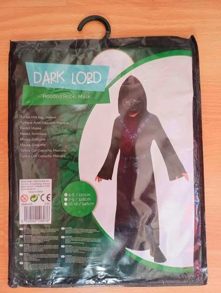 Verkleedpak Halloween Carnaval Dark Lord maat 110 NIEUW, Ophalen, Nieuw, 110 t/m 116, Jongen of Meisje