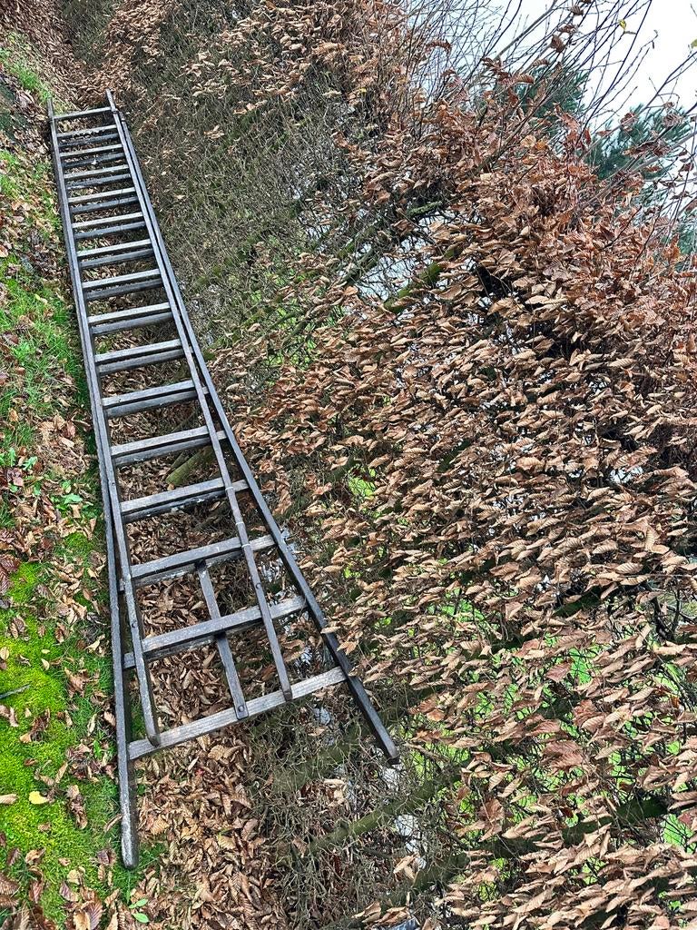 Houten ladder 2x4 m, Enlèvement, Utilisé, Échelle