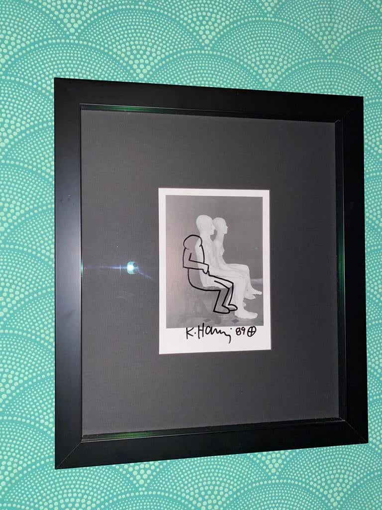 Keith Haring - 1989 - origineel bewerkte foto - uniek werk, Enlèvement