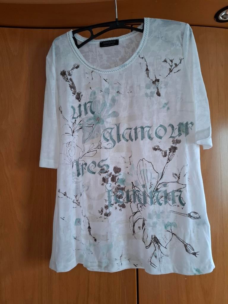 T-shirt, Kleding | Dames, Wit, Maat 42/44 (L), Ophalen of Verzenden, Apanage