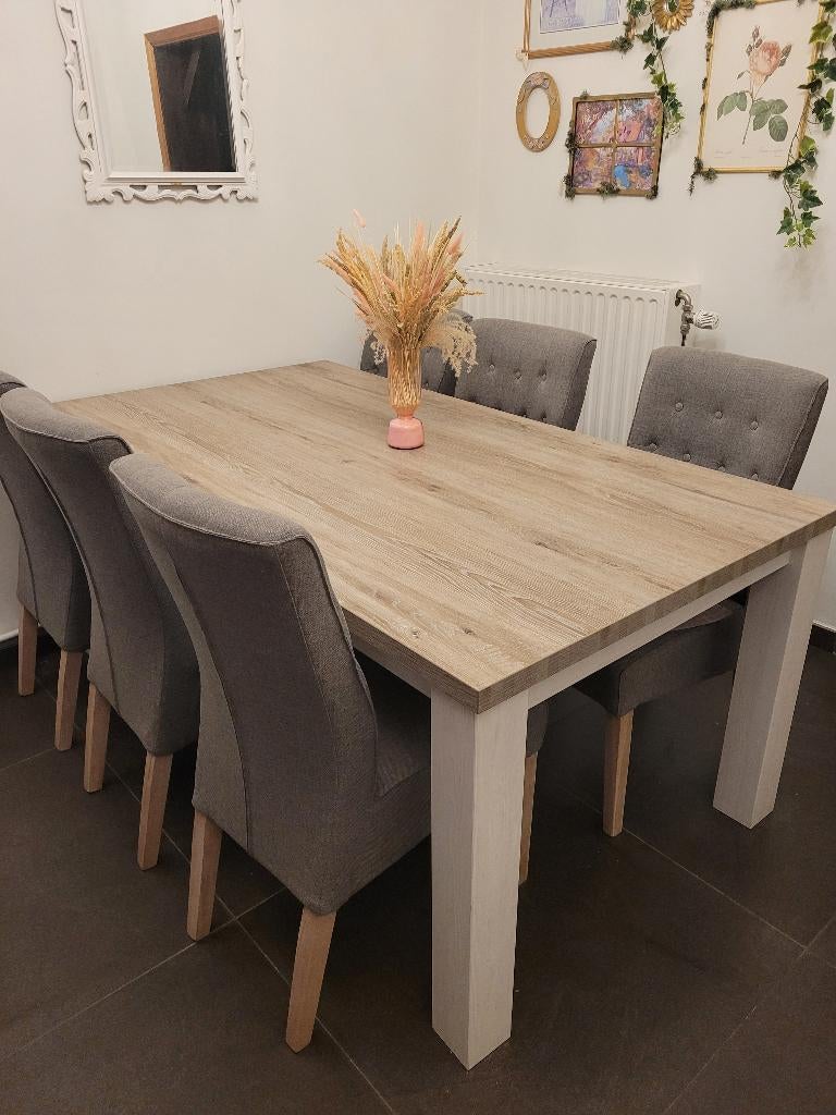 Meubelset, Huis en Inrichting, Complete eetkamers, Zo goed als nieuw, 6 tot 8 stoelen, Ophalen