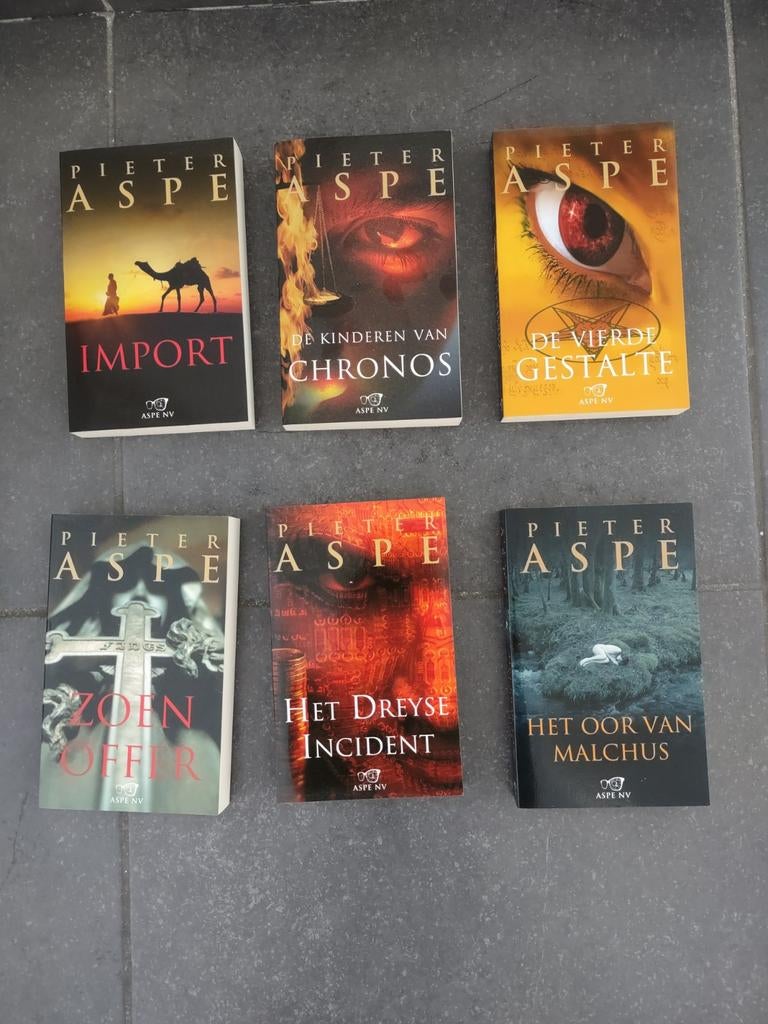 6 boeken - Pieter Aspe, Ophalen, Zo goed als nieuw, Pieter Aspe