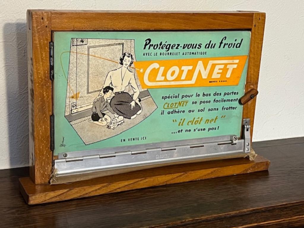 Bandeau étanche Clotnet publicitaire ancien, Enlèvement