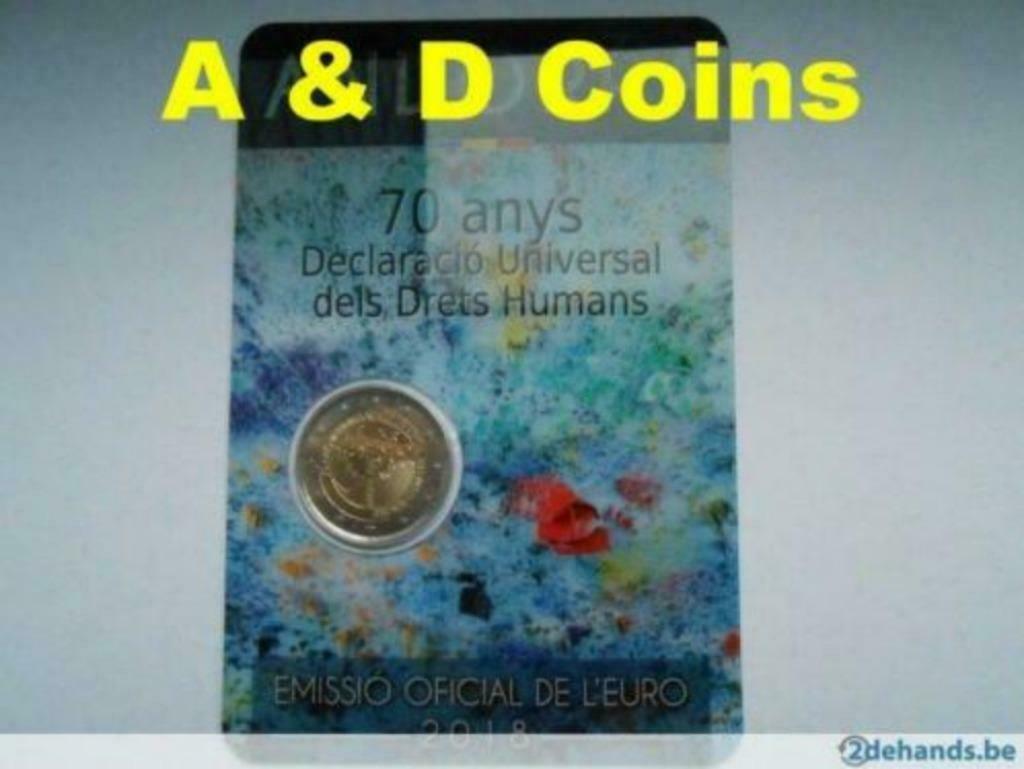 Andorra 2 euro CC 2018, Ophalen of Verzenden, Overige landen, 2 euro, Losse munt
