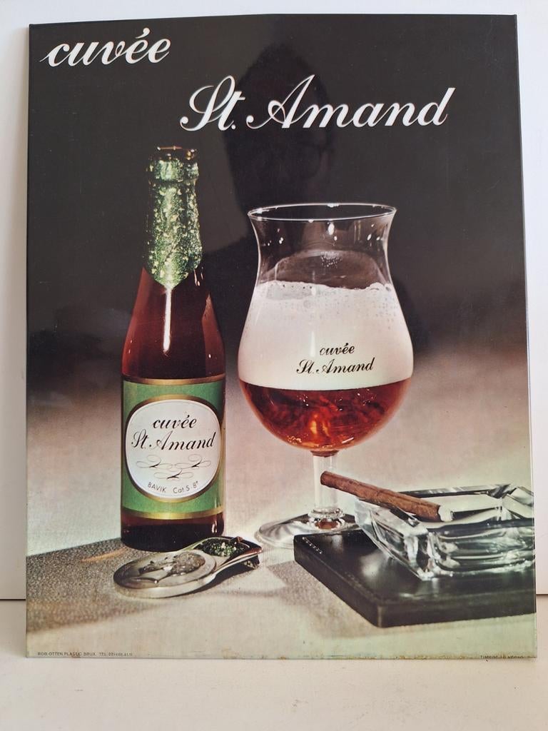 Oude glacoide bierreclame Bavik brouwerij Debrabandere Harel, Verzamelen, Ophalen of Verzenden, Zo goed als nieuw