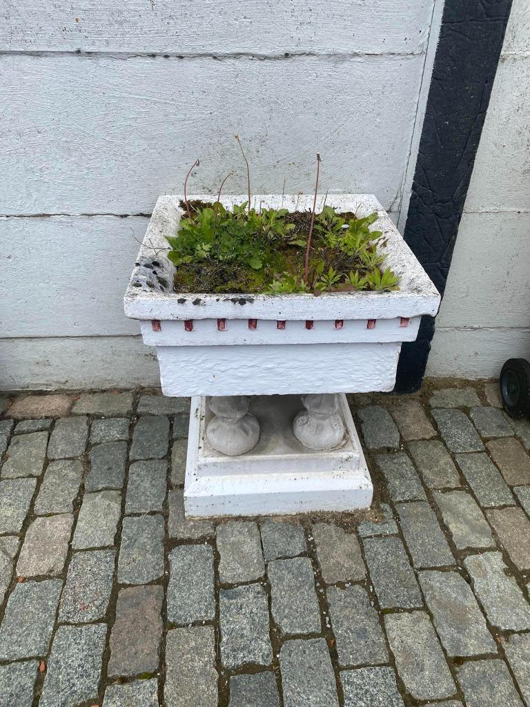 2 retro bloembakken voor tuin van jaren  1940, Ophalen, Steen, Gebruikt, Vierkant