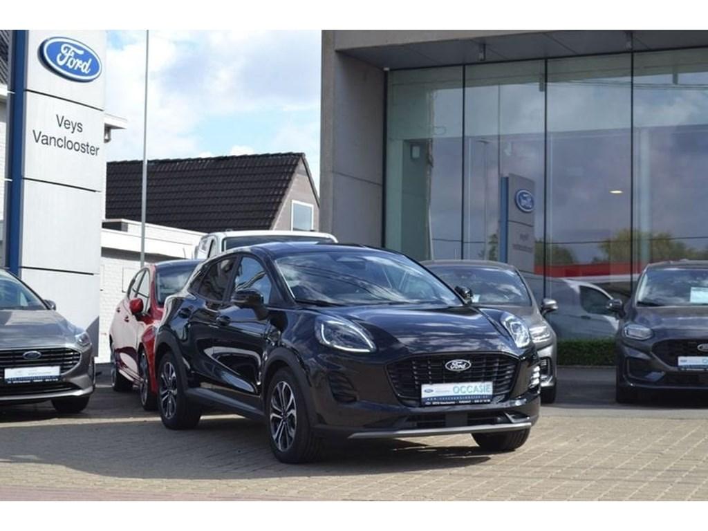 Ford Puma Titanium 1.0i mHEV, Puma, Zwart, Hybride Elektrisch/Benzine, SUV of Terreinwagen