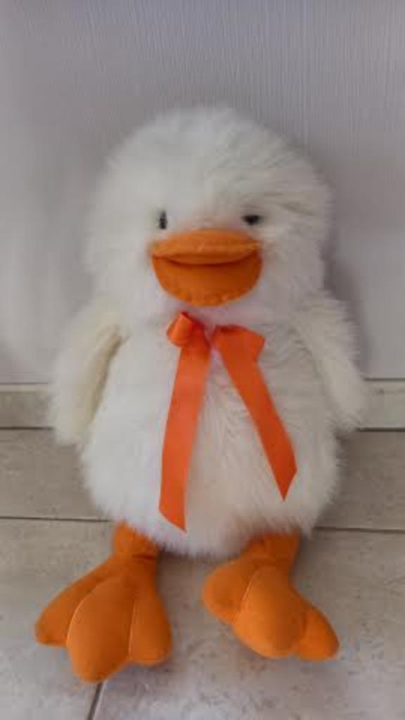 Groot knuffel kuiken of  eend is 50 cm, Enlèvement ou Envoi, Comme neuf, Canard