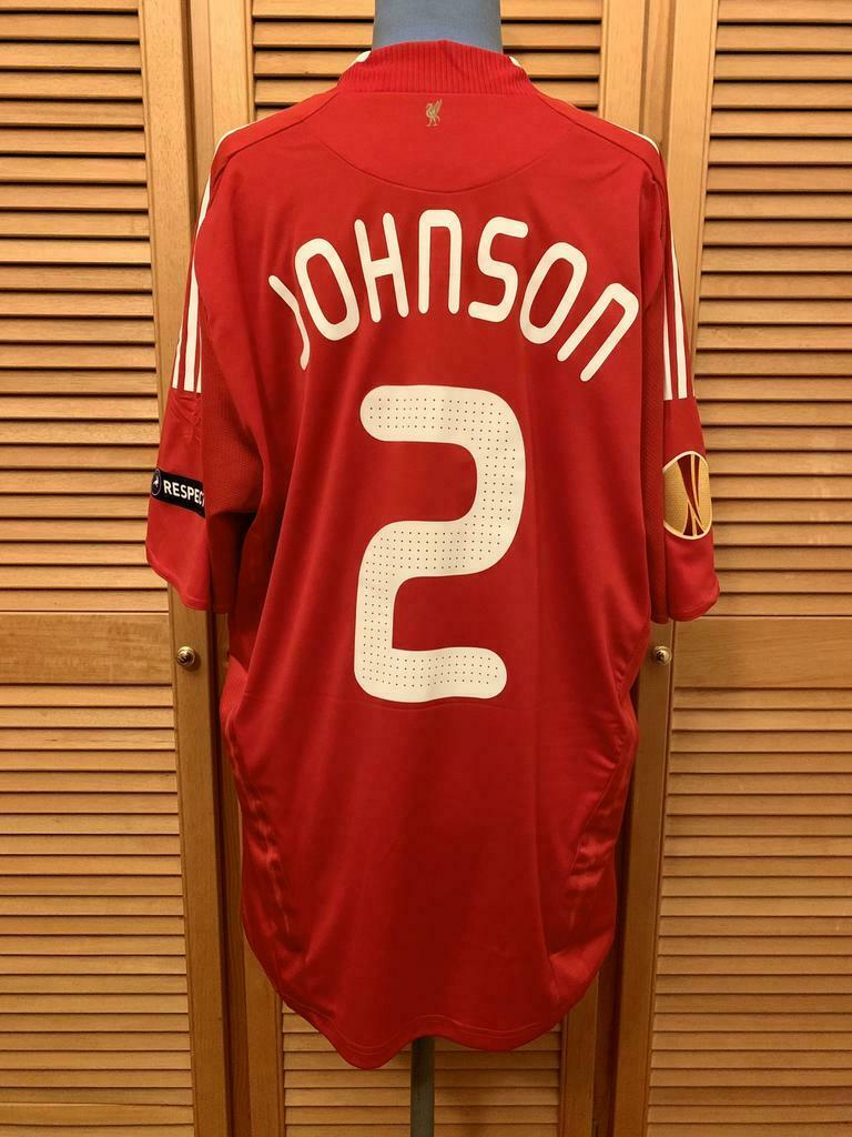Liverpool 2009-2010 Europa League Johnson match worn shirt, Maat XL, Ophalen of Verzenden, Gebruikt, Shirt