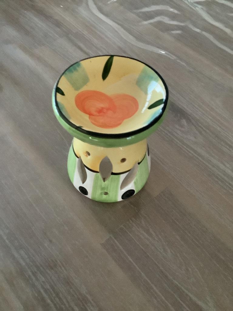 Bougeoir et brûleur d’encens, Enlèvement ou Envoi, Vert, Utilisé, Bougie