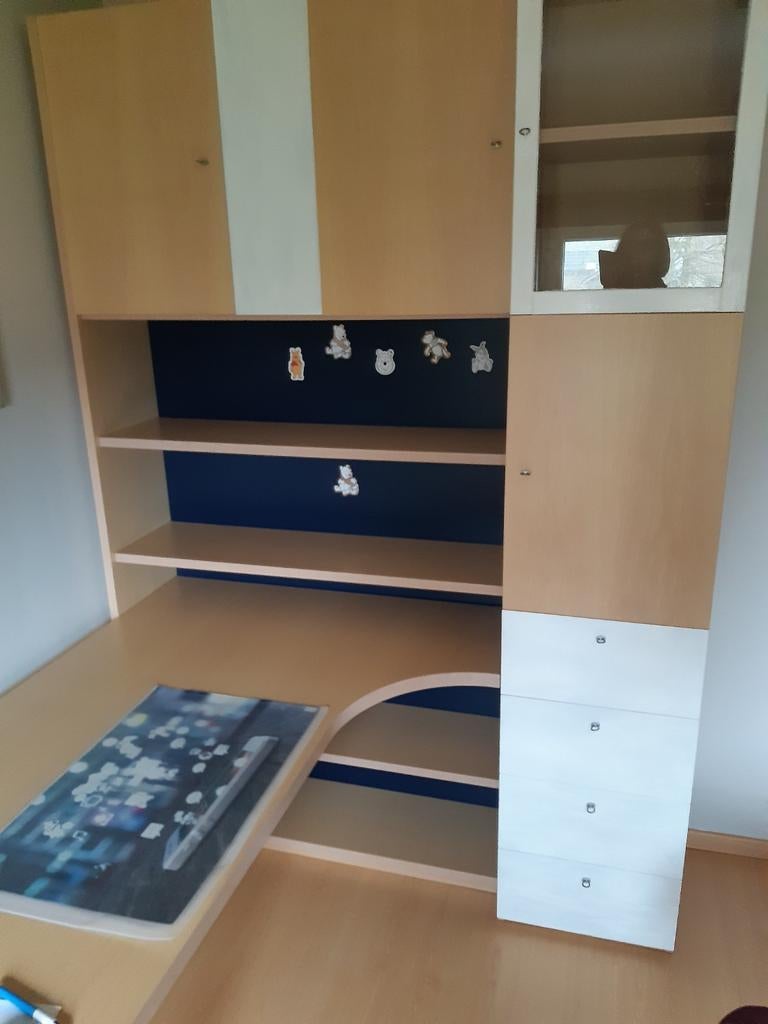 Hoekbureau en kasten, Huis en Inrichting, Bureaus, Ophalen, Zo goed als nieuw
