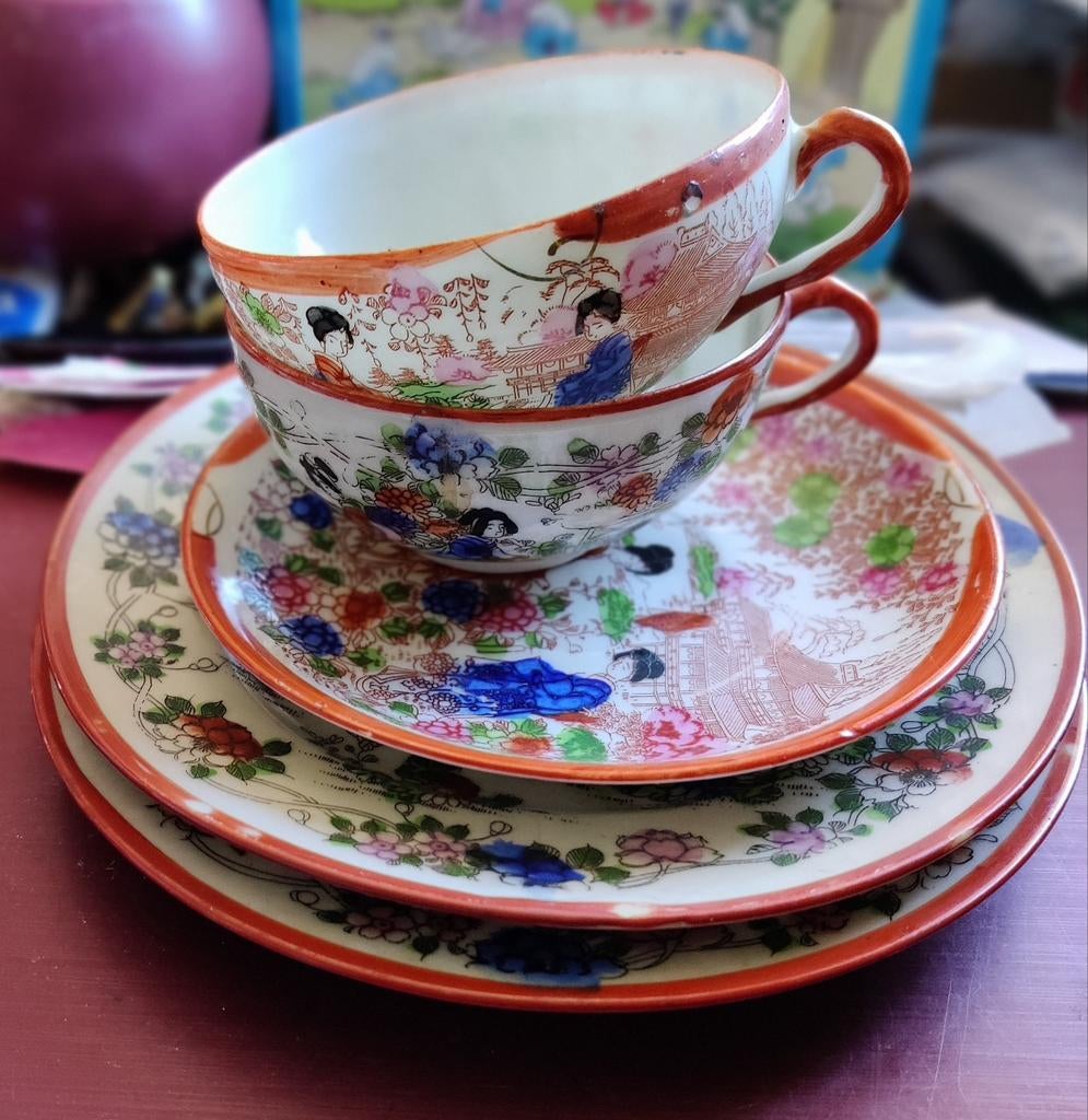 Lunchset van fijn Chinees porselein, Ophalen, Zo goed als nieuw, Porselein