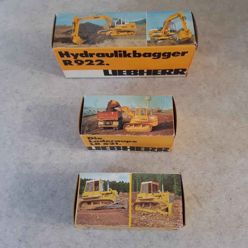 Modelauto's Liebherr, Hydrolic bagger, bulldozer, rupslader, Ophalen of Verzenden