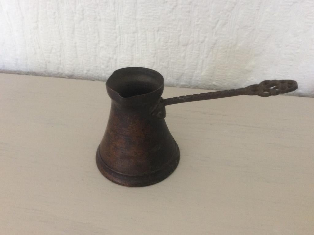 Oud koperen schenkpotje, Antiek en Kunst, Antiek | Brons en Koper, Ophalen of Verzenden, Koper