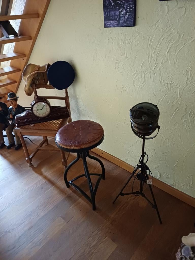 Piano stoel en leuke lamp, Antiek en Kunst, Ophalen
