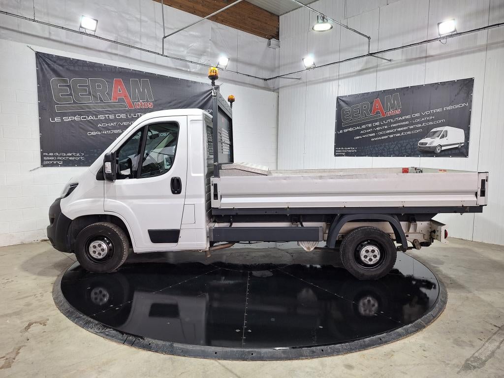 Peugeot Boxer plateau, Auto's, Peugeot, Stof, Wit, Grijs, 2 zetels