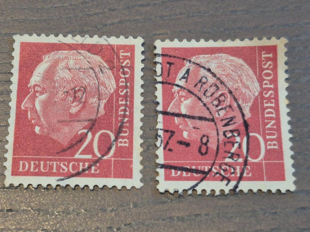 Postzegel Deutsche Bundespost Theodor Heuss 20, Ophalen of Verzenden