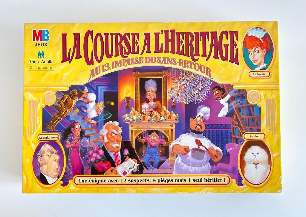 Jeu de société La course à l'héritage - MB 1996, MB, MB, Enlèvement ou Envoi, Comme neuf