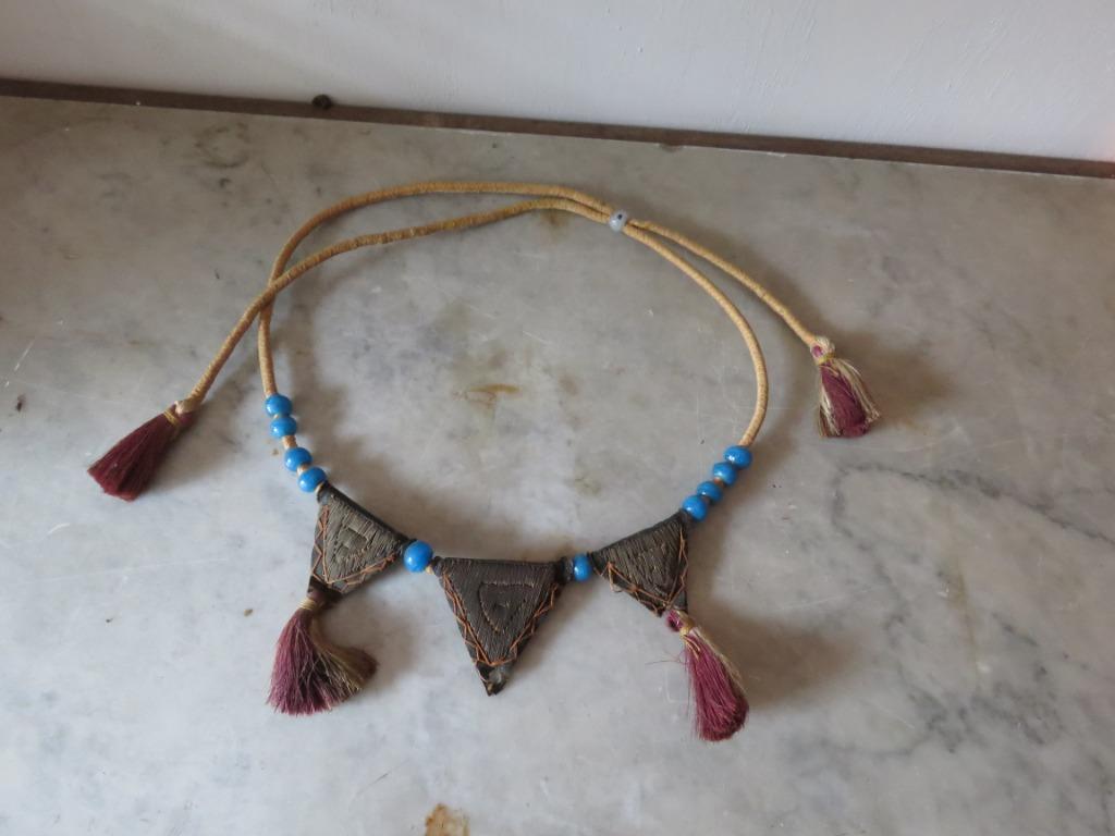 Collier perlé en cuir Masaï, Enlèvement ou Envoi