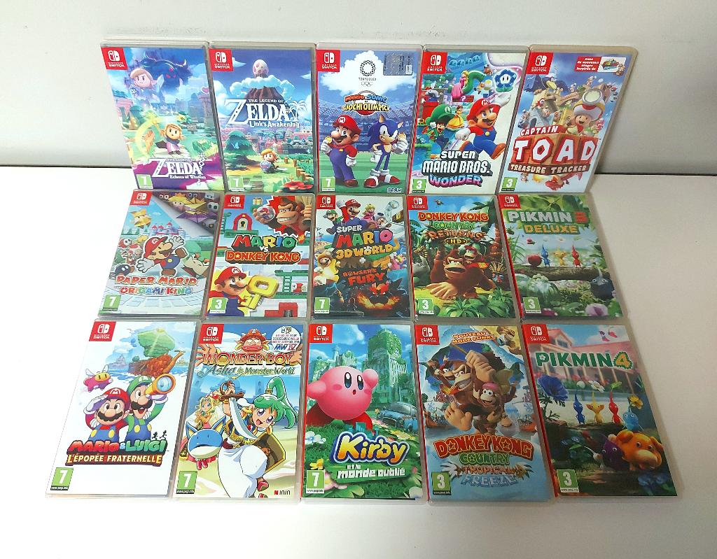 18 Nintendo Switch-spellen, Avontuur en Actie, Ophalen of Verzenden, Zo goed als nieuw, 3 spelers of meer
