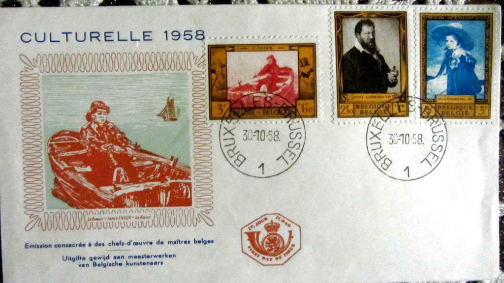FIRST DAY COVER- SCHILDERIJEN- SCHILDERS- BELGIË, Timbres & Monnaies, Enlèvement ou Envoi, Affranchi, Autres thèmes