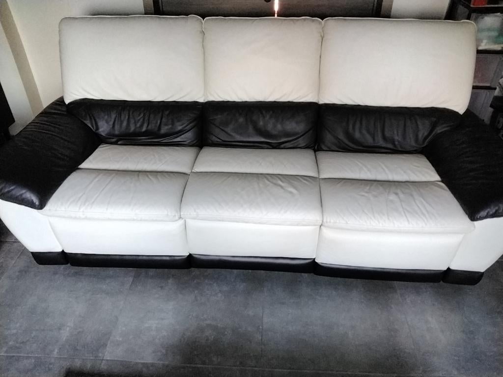Canapé en cuir château d'ax, 200 à 250 cm, Banc droit, Enlèvement, Utilisé