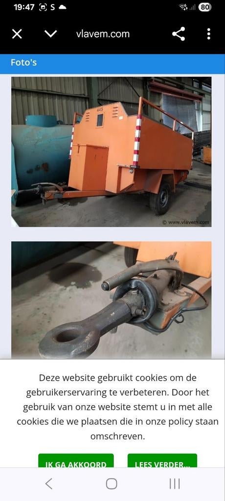 Gezocht aanhangwagen voormalige rtt Gezocht, Enlèvement, Utilisé