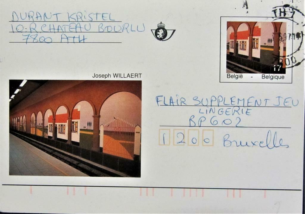 GELE BRIEFKAART- JOSEPH WILLAERT, Ophalen of Verzenden, Gelopen, Overige thema's