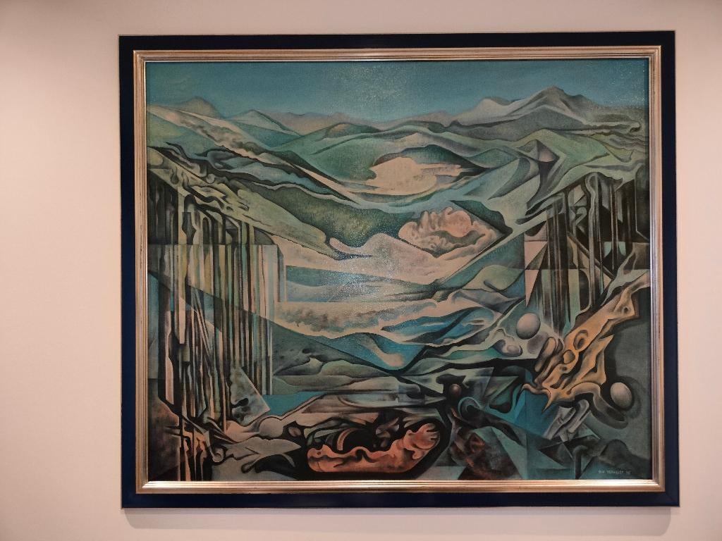 schilderij Rik Verhelst - Auvergne, Antiek en Kunst, Ophalen of Verzenden