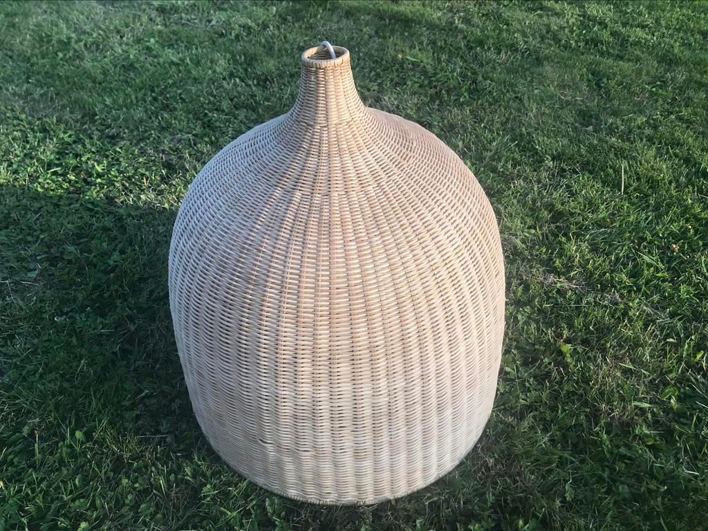 Reuze rotan lamp H 66cm, Huis en Inrichting, Ophalen, Overige materialen, 50 tot 75 cm, Zo goed als nieuw