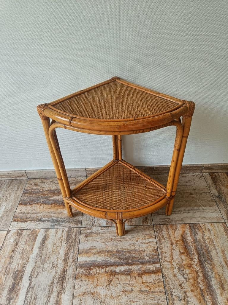 Vintage rotan wandkast, Huis en Inrichting, Ophalen, Gebruikt