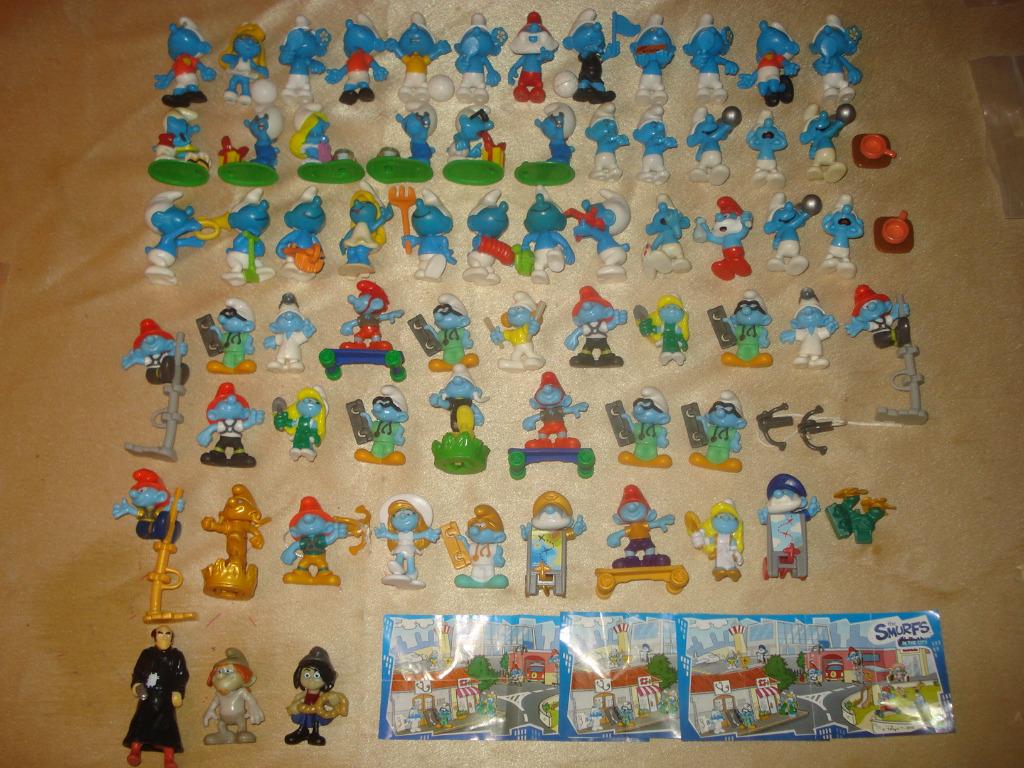 KINDER Lot d'Anciennes Figurines Schtroumpfs Divers 1990-18, Enlèvement ou Envoi, Comme neuf, Figurines