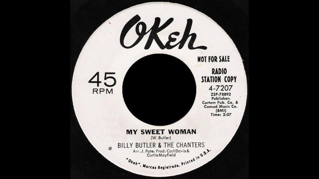 Billy Butler & The Chanters ‎– My Sweet Woman "Popcorn", 7 inch, Single, Ophalen of Verzenden, Zo goed als nieuw